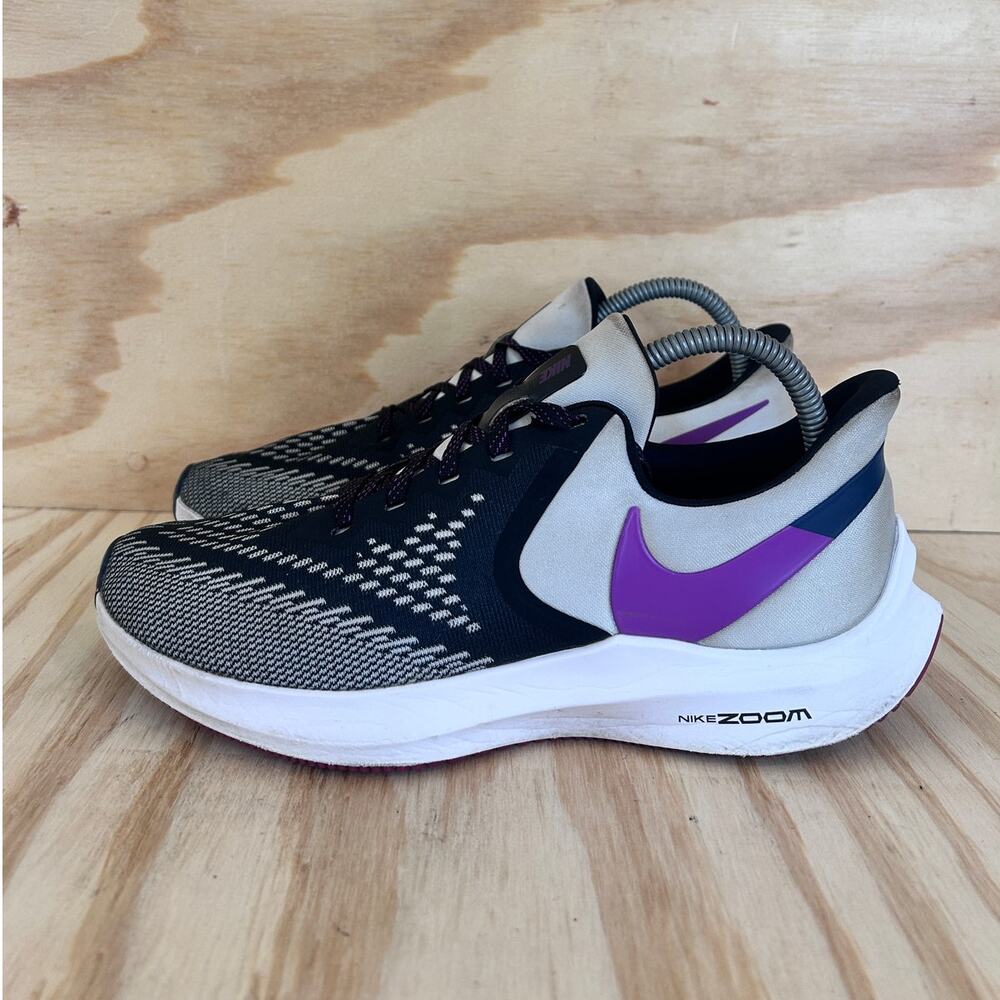 Nike -Air Zoom Winflo 6 -Running Shoes - Black/Gray - Women's - 9.5 - AQ8228-006 - Picture 3 of 9